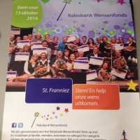 Steun voor de Stichting Franniez door de Rabobank.